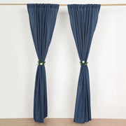 2 Drapery Panels 8 ft Polyester Backdrop Curtains with Rod Pockets