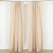 2 Drapery Panels 8 ft Polyester Backdrop Curtains with Rod Pockets