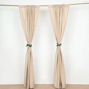 2 Drapery Panels 8 ft Polyester Backdrop Curtains with Rod Pockets