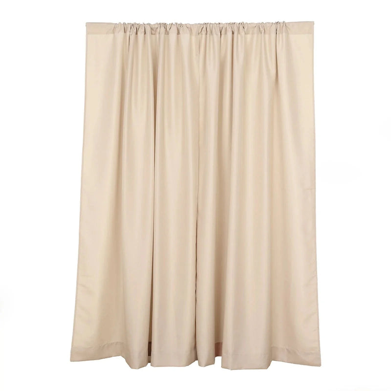 2 Drapery Panels 8 ft Polyester Backdrop Curtains with Rod Pockets