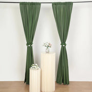2 Drapery Panels 8 ft Polyester Backdrop Curtains with Rod Pockets