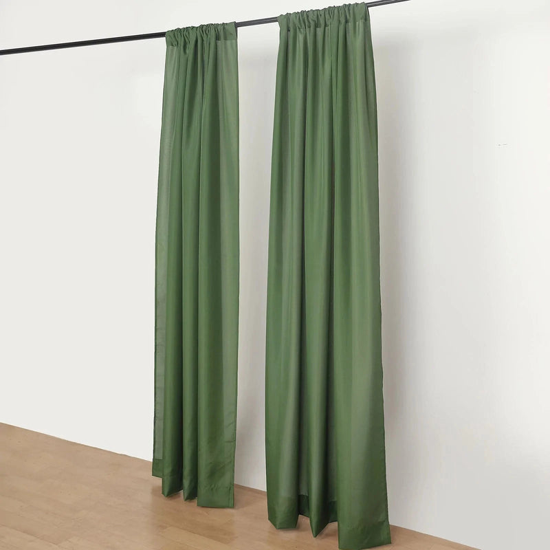 2 Drapery Panels 8 ft Polyester Backdrop Curtains with Rod Pockets