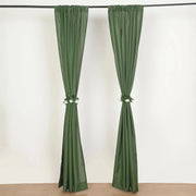 2 Drapery Panels 8 ft Polyester Backdrop Curtains with Rod Pockets