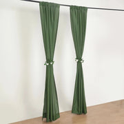 2 Drapery Panels 8 ft Polyester Backdrop Curtains with Rod Pockets