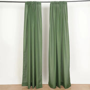 2 Drapery Panels 8 ft Polyester Backdrop Curtains with Rod Pockets