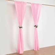 2 Drapery Panels 8 ft Polyester Backdrop Curtains with Rod Pockets