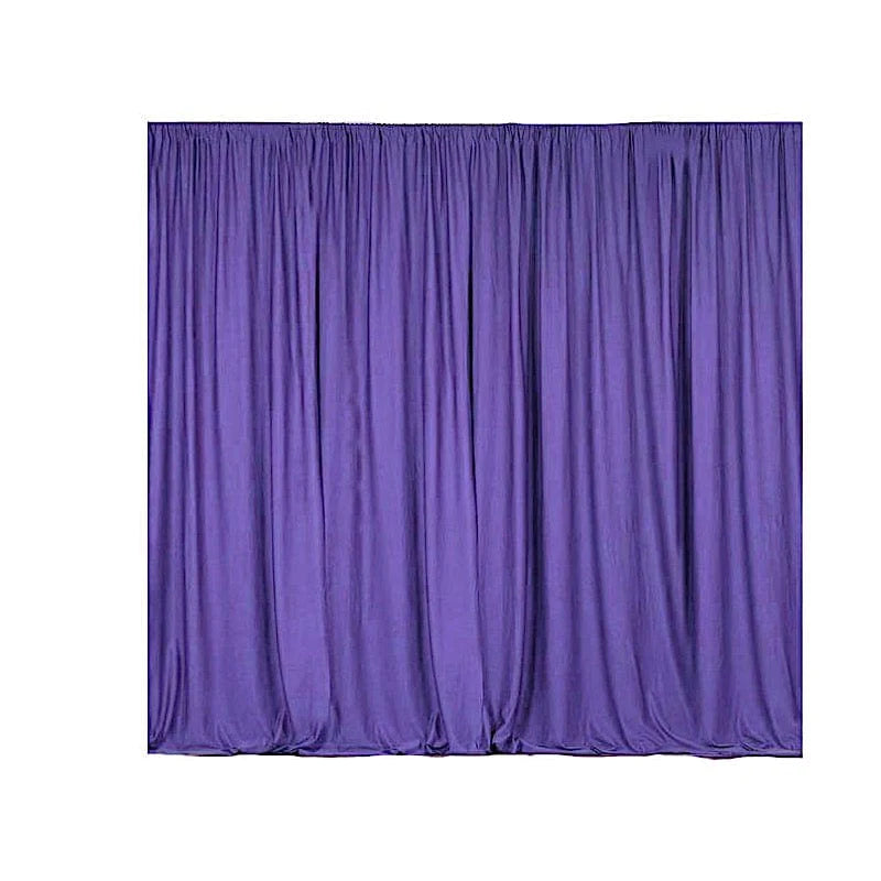 2 Drapery Panels 8 ft Polyester Backdrop Curtains with Rod Pockets