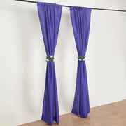 2 Drapery Panels 8 ft Polyester Backdrop Curtains with Rod Pockets