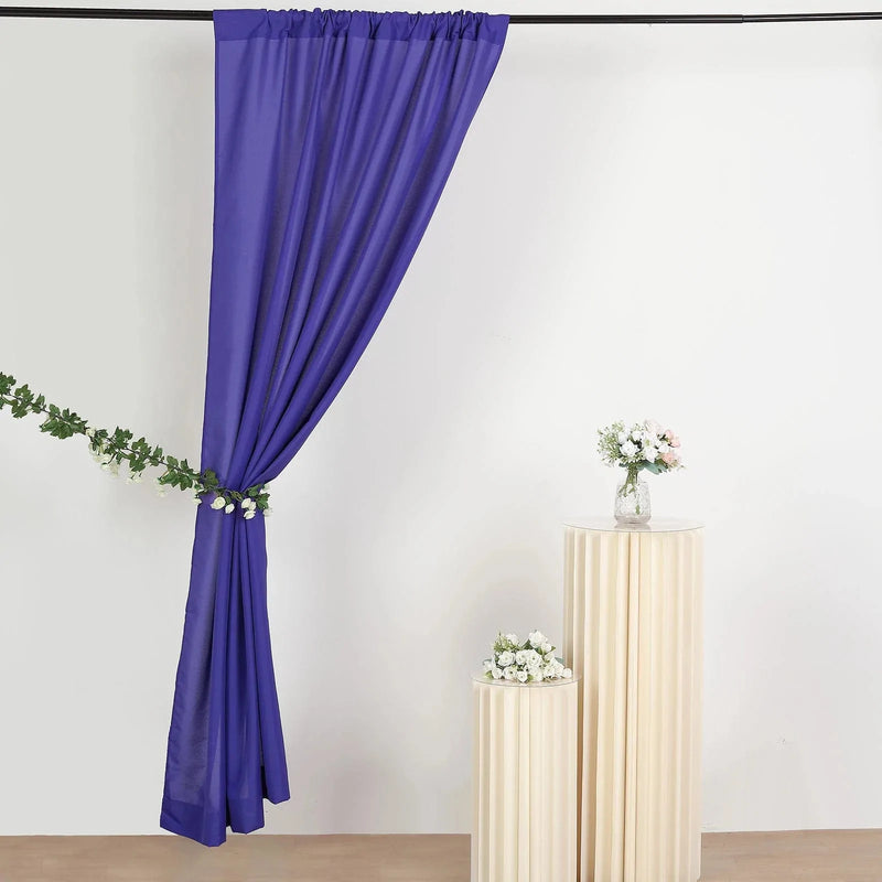 2 Drapery Panels 8 ft Polyester Backdrop Curtains with Rod Pockets
