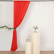 2 Drapery Panels 8 ft Polyester Backdrop Curtains with Rod Pockets