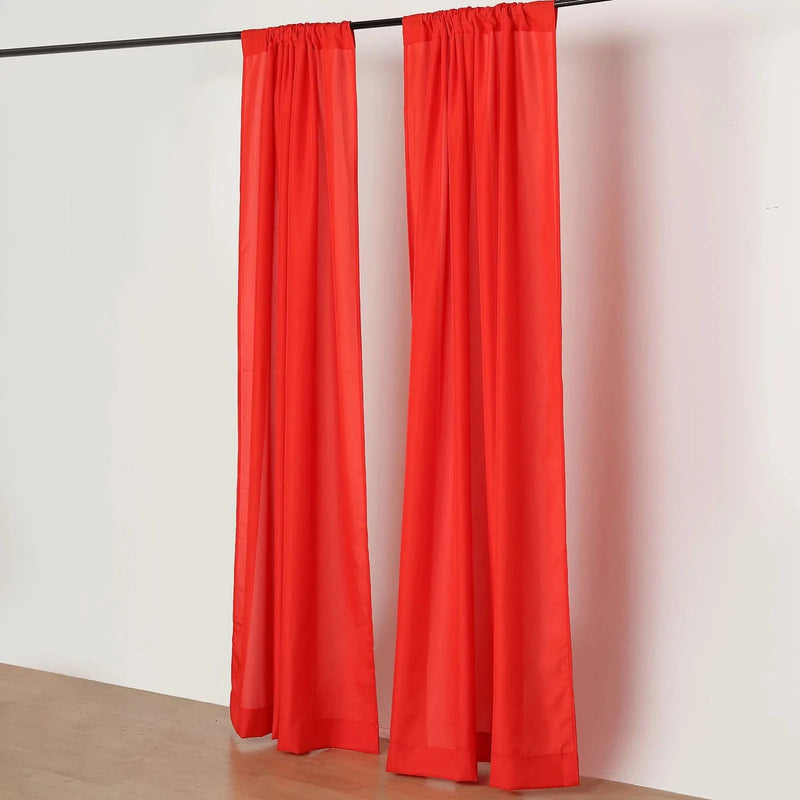 2 Drapery Panels 8 ft Polyester Backdrop Curtains with Rod Pockets