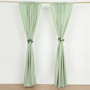 2 Drapery Panels 8 ft Polyester Backdrop Curtains with Rod Pockets