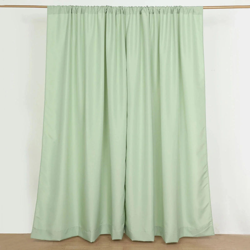 2 Drapery Panels 8 ft Polyester Backdrop Curtains with Rod Pockets