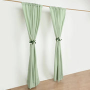 2 Drapery Panels 8 ft Polyester Backdrop Curtains with Rod Pockets