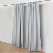 2 Drapery Panels 8 ft Polyester Backdrop Curtains with Rod Pockets