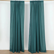 2 Drapery Panels 8 ft Polyester Backdrop Curtains with Rod Pockets