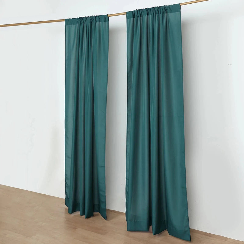2 Drapery Panels 8 ft Polyester Backdrop Curtains with Rod Pockets