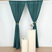 2 Drapery Panels 8 ft Polyester Backdrop Curtains with Rod Pockets