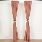 2 Drapery Panels 8 ft Polyester Backdrop Curtains with Rod Pockets