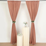 2 Drapery Panels 8 ft Polyester Backdrop Curtains with Rod Pockets