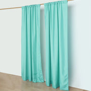 2 Drapery Panels 8 ft Polyester Backdrop Curtains with Rod Pockets