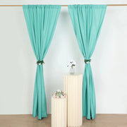 2 Drapery Panels 8 ft Polyester Backdrop Curtains with Rod Pockets