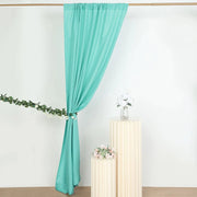2 Drapery Panels 8 ft Polyester Backdrop Curtains with Rod Pockets