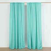 2 Drapery Panels 8 ft Polyester Backdrop Curtains with Rod Pockets