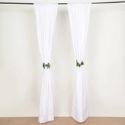 2 Drapery Panels 8 ft Polyester Backdrop Curtains with Rod Pockets