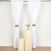 2 Drapery Panels 8 ft Polyester Backdrop Curtains with Rod Pockets