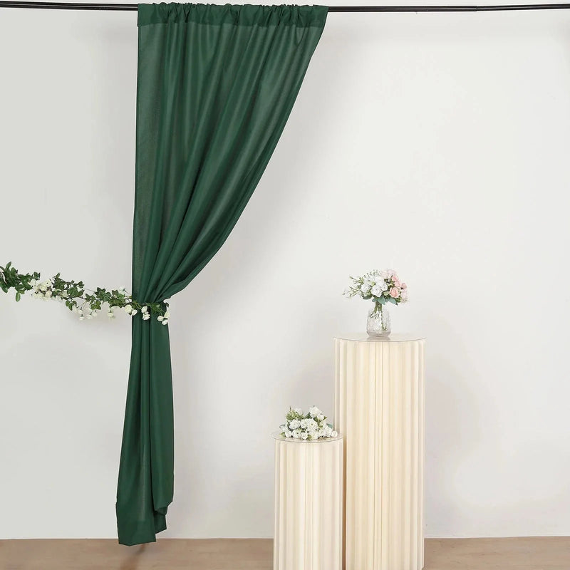2 Drapery Panels 8 ft Polyester Backdrop Curtains with Rod Pockets