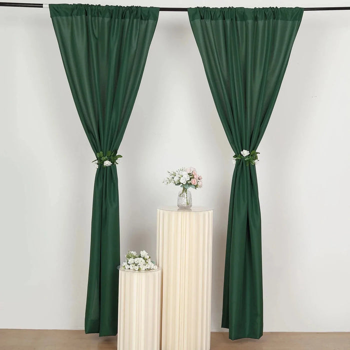 2 Drapery Panels 8 ft Polyester Backdrop Curtains with Rod Pockets ...