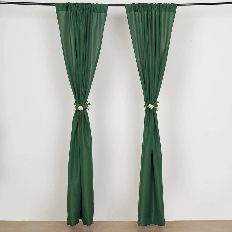 2 Drapery Panels 8 ft Polyester Backdrop Curtains with Rod Pockets