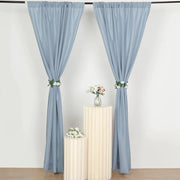 2 Drapery Panels 8 ft Polyester Backdrop Curtains with Rod Pockets