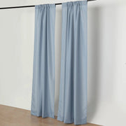 2 Drapery Panels 8 ft Polyester Backdrop Curtains with Rod Pockets