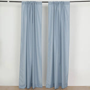 2 Drapery Panels 8 ft Polyester Backdrop Curtains with Rod Pockets