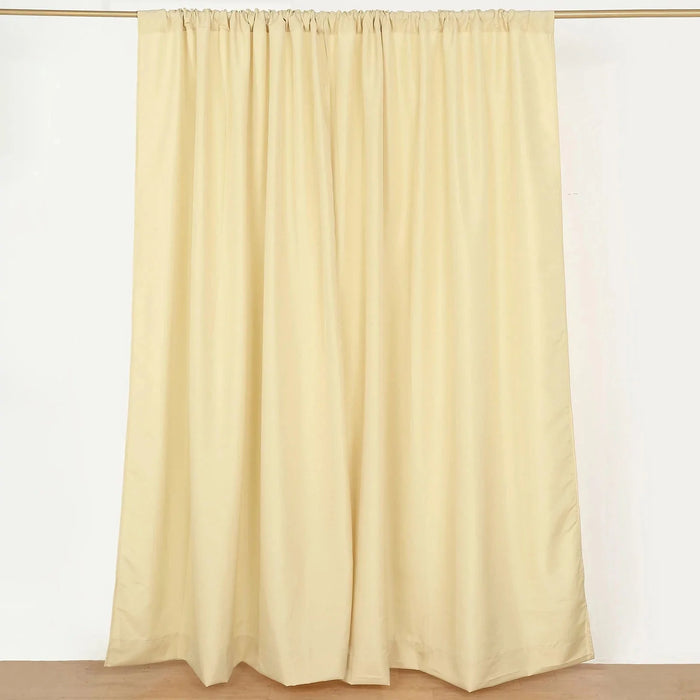 2 Drapery Panels 8 ft Polyester Backdrop Curtains with Rod Pockets CUR_PANPOLY_5X8_CHMP
