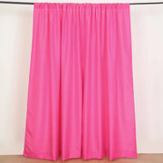 2 Drapery Panels 8 ft Polyester Backdrop Curtains with Rod Pockets CUR_PANPOLY_5X8_FUSH