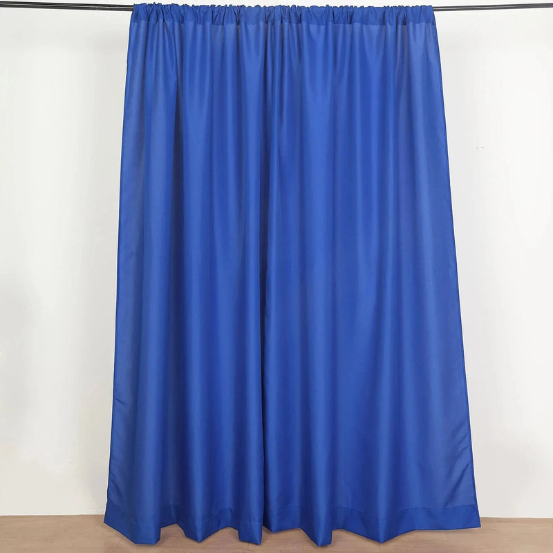 2 Drapery Panels 8 ft Polyester Backdrop Curtains with Rod Pockets CUR_PANPOLY_5X8_ROY