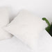 2 Fur 18" x 18" Square Sheepskin Throw Pillow Covers - White FURN_PLW_FUR01_18_WHT