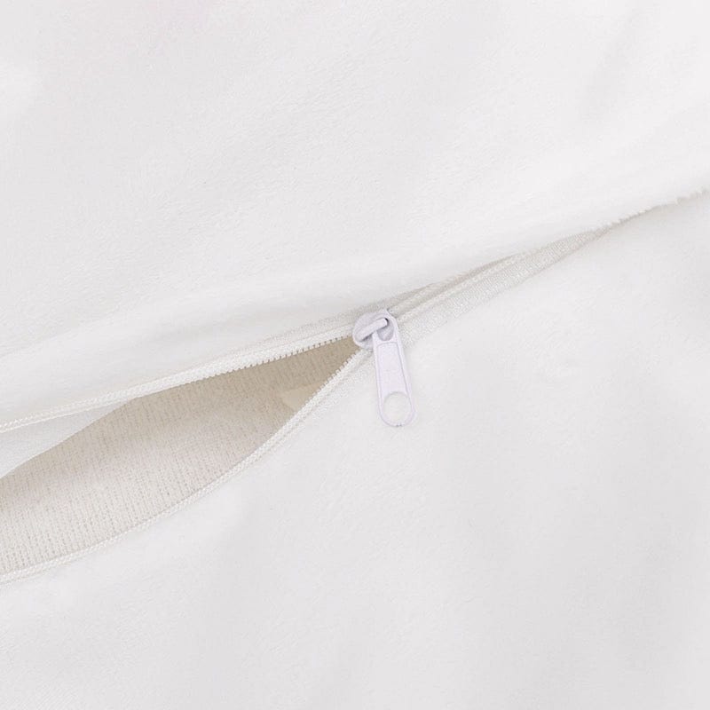 2 Fur 18" x 18" Square Sheepskin Throw Pillow Covers - White FURN_PLW_FUR01_18_WHT