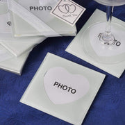2 Glass Coasters with Heart Picture Frames in a Gift Box FAV_COAST02