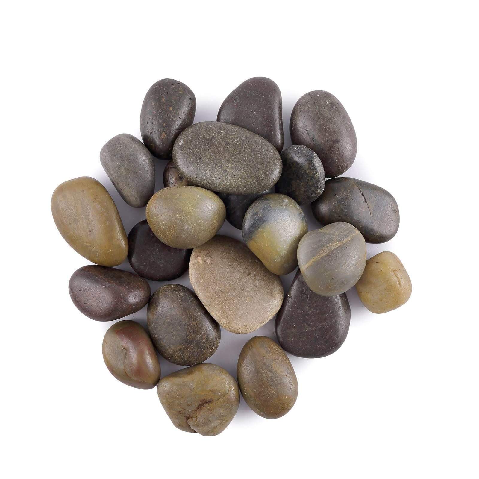 2 lbs Natural Gravel Pebble Stones Decorative Vase Fillers - Assorted Brown ROCK_FILL_001_MIX