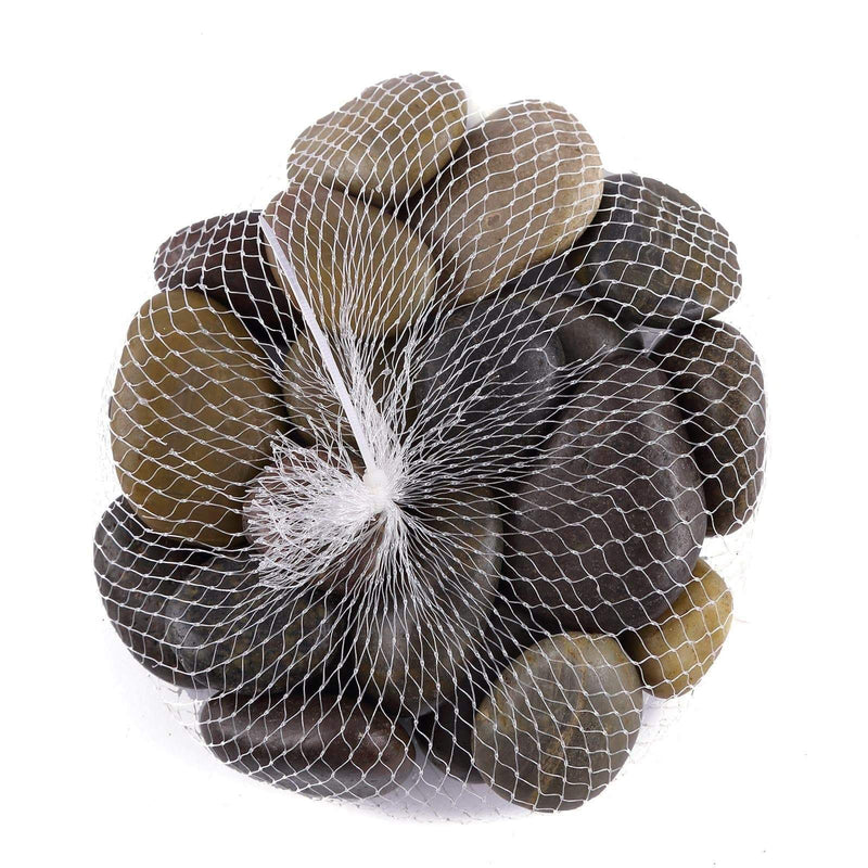 2 lbs Natural Gravel Pebble Stones Decorative Vase Fillers - Assorted Brown ROCK_FILL_001_MIX