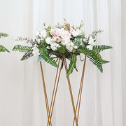 2 Metal 32" Crisscross Geometric Flower Stands Pedestals Centerpieces - Gold IRON_STND15_32_GOLD