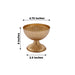 2 Metal 4" Ribbed Bowl Style Mini Compote Vases Flower Pots - Gold VASE_PB005_5_GOLD