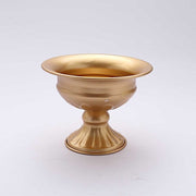 2 Metal 4" Wine Goblet Style Mini Compote Vases Flower Pots - Gold VASE_PB004_6_GOLD