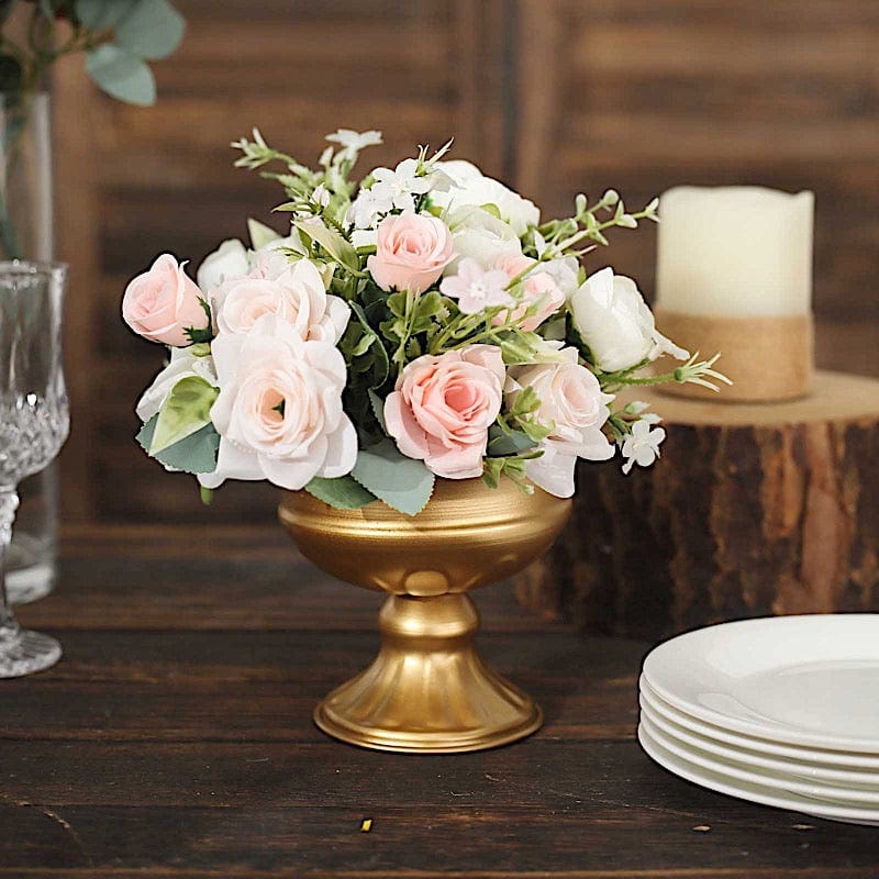 mini gold plant pots 2 Gold 4 in Mini Compote Vases Wine Goblet Style Flower Pedestals Pots