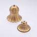 2 Metal 6" Trumpet Style Mini Compote Vases Flower Pots - Gold VASE_PB003_5_GOLD