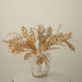 2 Metallic 21" Artificial Fern Leaf Branches Faux Foliage Stems - Gold ARTI_METLIC12_GOLD